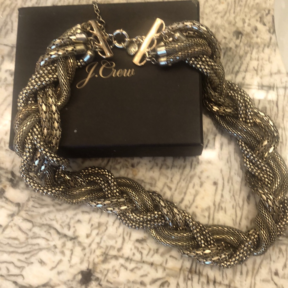 J Crew gold statement necklace